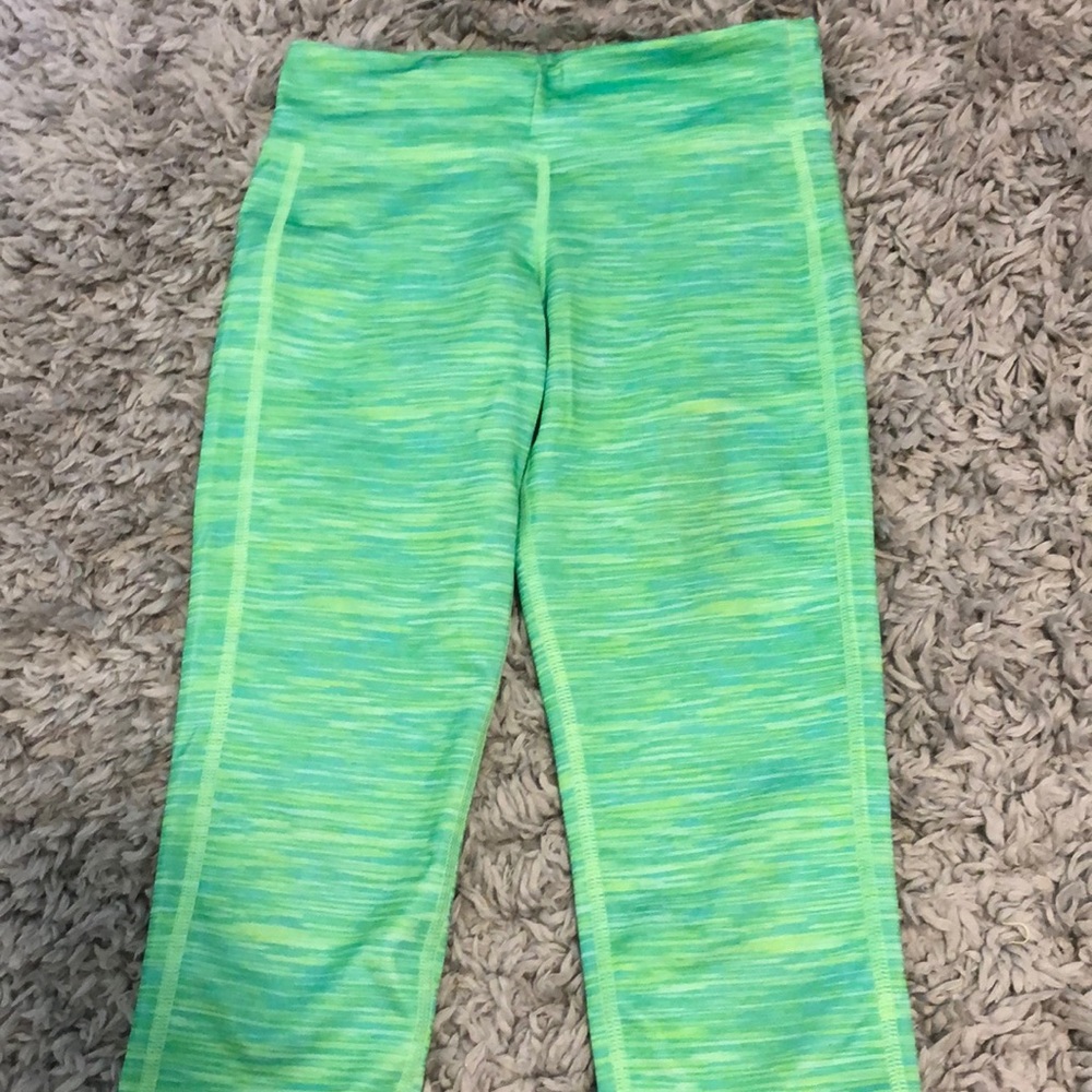 neon green capri leggings